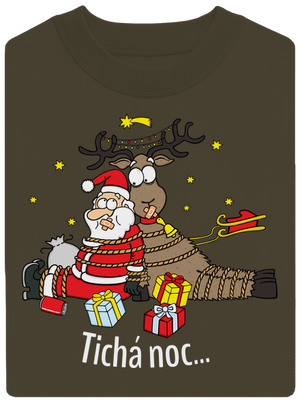 Tichá noc unisex mikina bez kapuce Urban Khaki