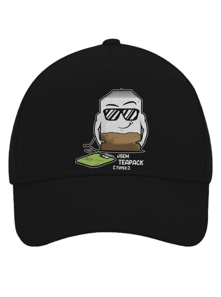 Čajový týpek kšiltovka baseballka Black