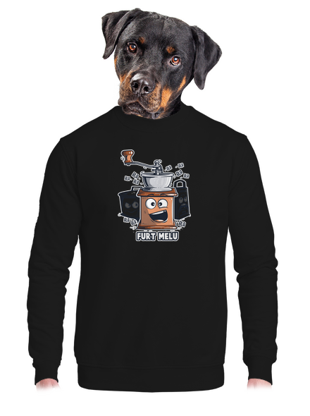 Mlýnek unisex mikina bez kapuce Black