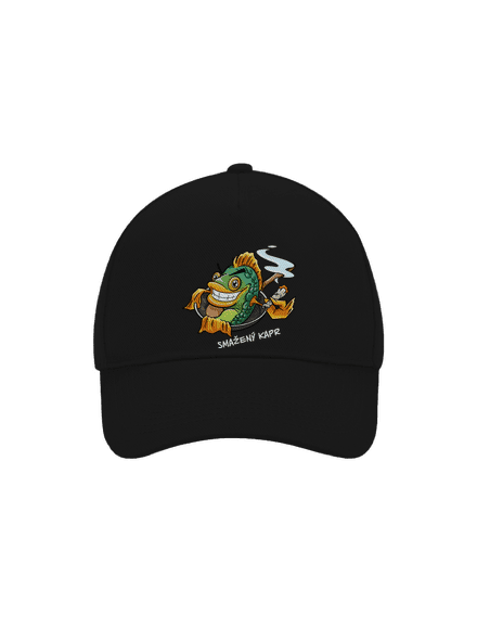 Smažený kapr kšiltovka baseballka Black