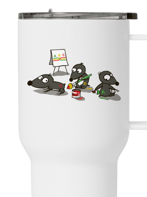 Pražský krtek termohrnek White