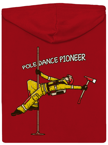 Pole Dance Pioneer pánská mikina na zip Red