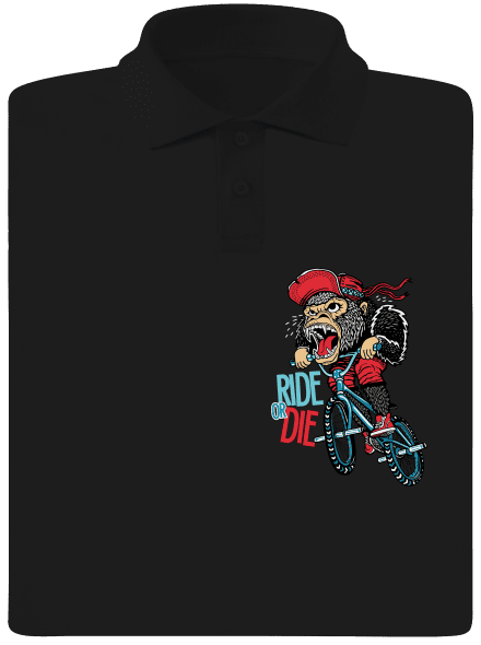 Ride or die pánská polokošile Black