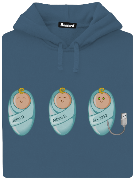 AI baby dámská mikina klokanka Denim