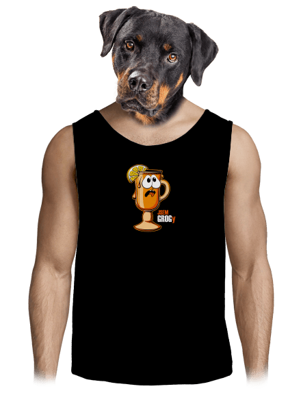 Jsem grogy pánské tílko Black