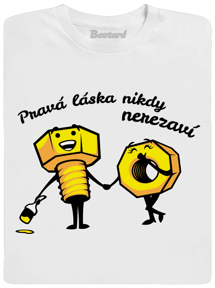 Pravá láska pánské dlouhý rukáv White