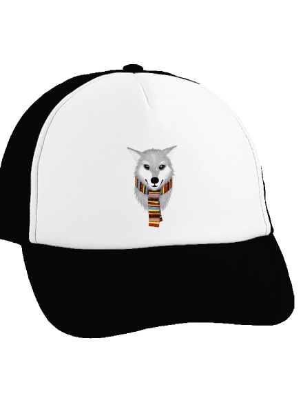 Sněžný vlk kšiltovka truckerka Black cap