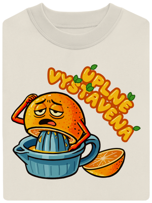 Úplně vyšťavenej unisex mikina bez kapuce Off White