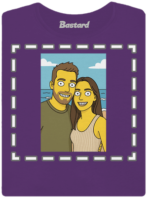 Simpsonovi z vlastní fotky dámské tričko premium Purple