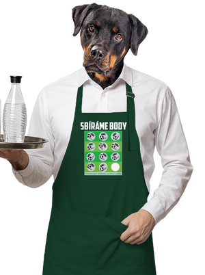 Sbíráme body - fotbal zástěra Bottle Green