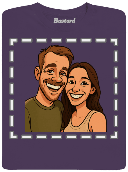 Karikatura z vlastní fotky pánské tričko Urban Purple