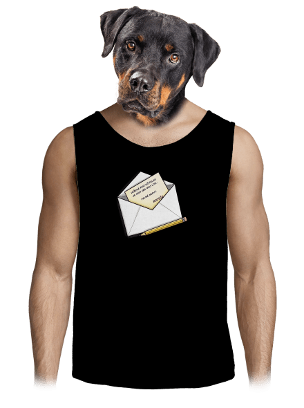 Dopis učitelce pánské tílko Black