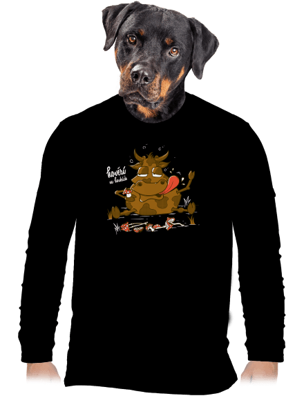 Hovězí na houbách pánské dlouhý rukáv Black