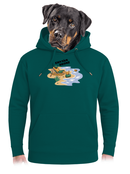 Chytám bronz unisex mikina premium Emerald Green