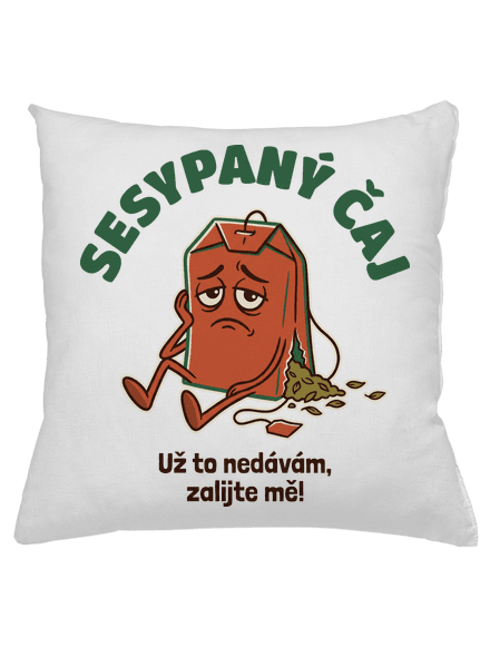 Sesypaný čaj polštář White