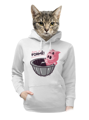 Ve formě dámská mikina klokanka White