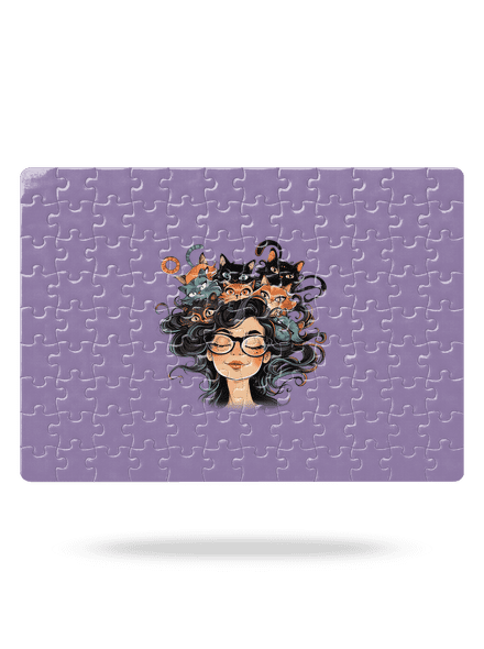 Kočičí dáma puzzle White
