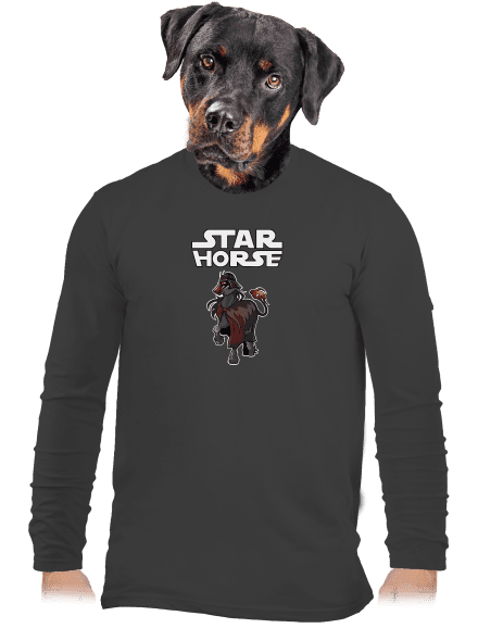 Star horse pánské dlouhý rukáv Dark Grey