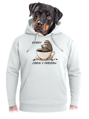 V pressu unisex mikina premium Snowwhite