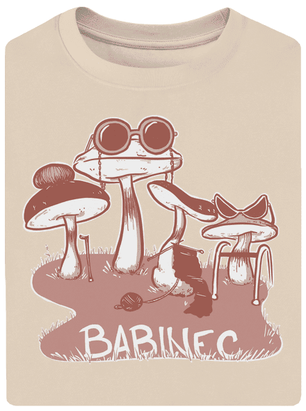 Babinec unisex tričko oversized Almond