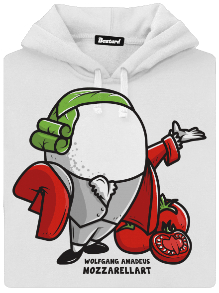 Mozzarelart dámská mikina klokanka White