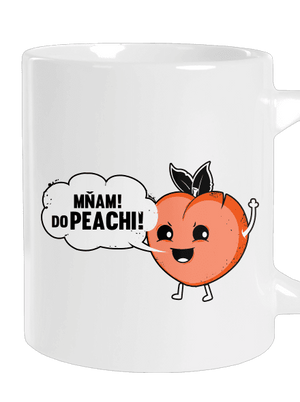 Mňam do peachi velký hrnek White