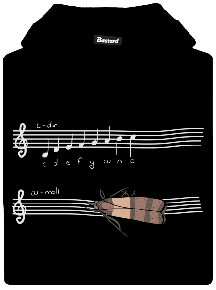 A - moll dětská mikina klokanka Black