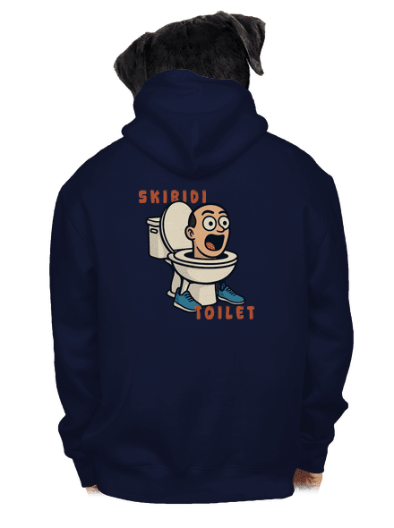 Skibidi Toilet pánská mikina na zip Navy