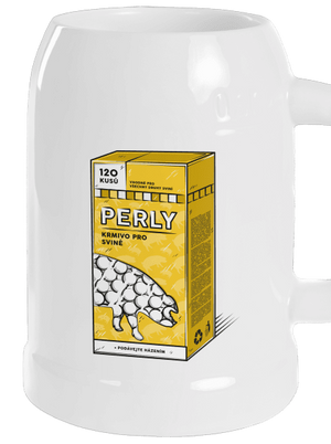 Perly sviním půllitr White