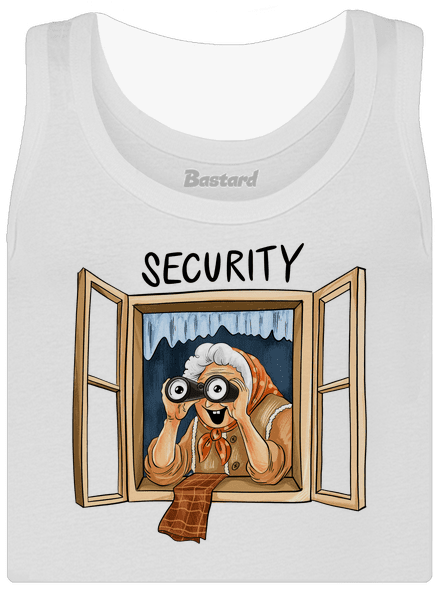 Security babička dámské tílko klasické White