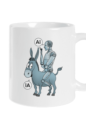 Osel a AI klasický hrnek White