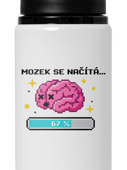 Mozek se načítá lahev na vodu White