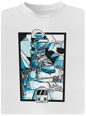 Lyžák dětské sportovní tričko White
