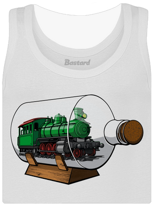 Lokomotiva v láhvi dámské tílko klasické White