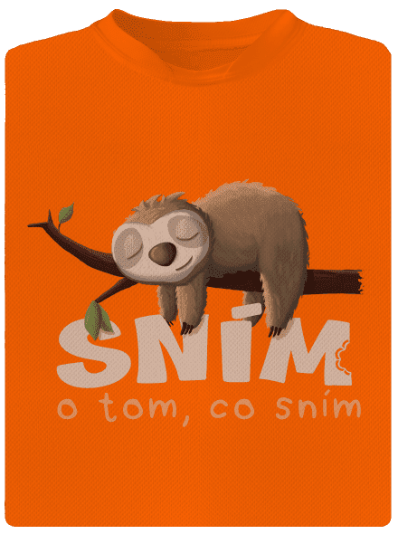 Sním o tom, co sním dětské sportovní tričko Neon Orange