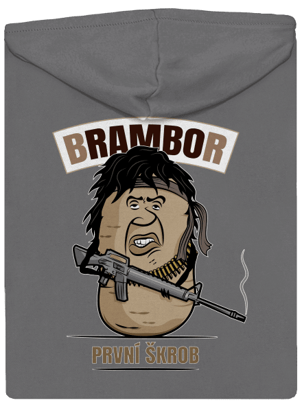 Brambor dámská mikina na zip Steel Gray