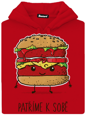 Patříme k sobě pánská mikina klokanka Red