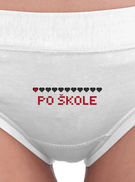 Po škole dámské kalhotky White