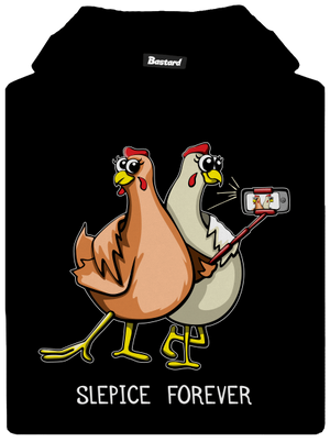 Slepice forever dětská mikina klokanka Black