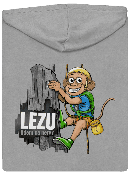 Lezu na nervy pánská mikina na zip Light Melange