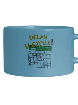 Dělám v Excelu hrnek makronka Blue Macaron