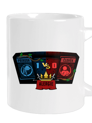 Příroda vs. člověk velký hrnek White