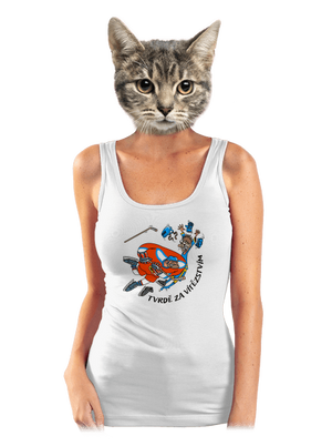 Tvrdě za vítězstvím dámské tílko klasické White