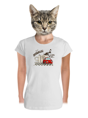 Dotankuju a jedu dámské tričko premium White