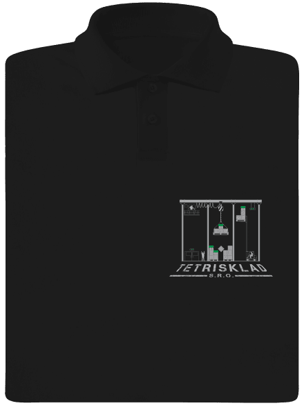 Tetrisklad pánská polokošile Black
