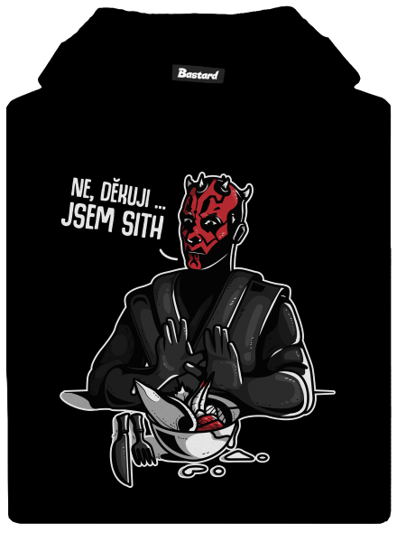 Jsem sith dětská mikina klokanka Black