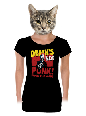 Death's not punk dámské tričko s lemem Black
