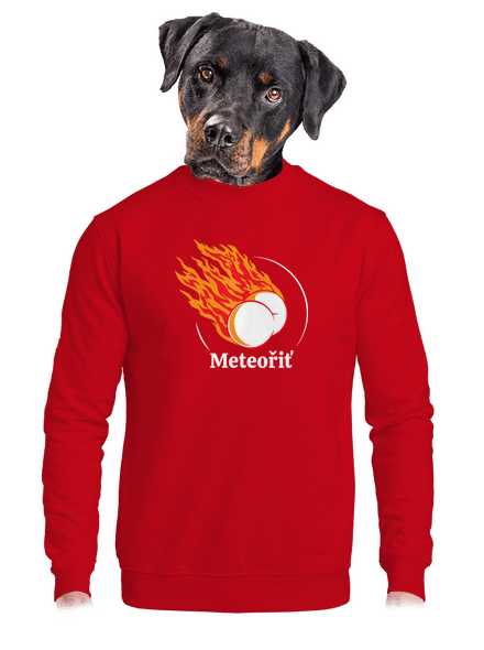 Meteořiť unisex mikina bez kapuce Red
