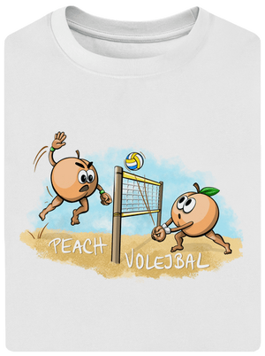 Peach volejbal unisex tričko oversized White