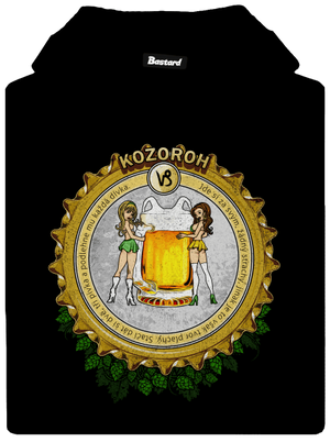 Pivní horoskop: Kozoroh pánská mikina klokanka Black